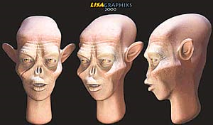 Художники воссоздали облик инопланетян по описаниям очевидцев.